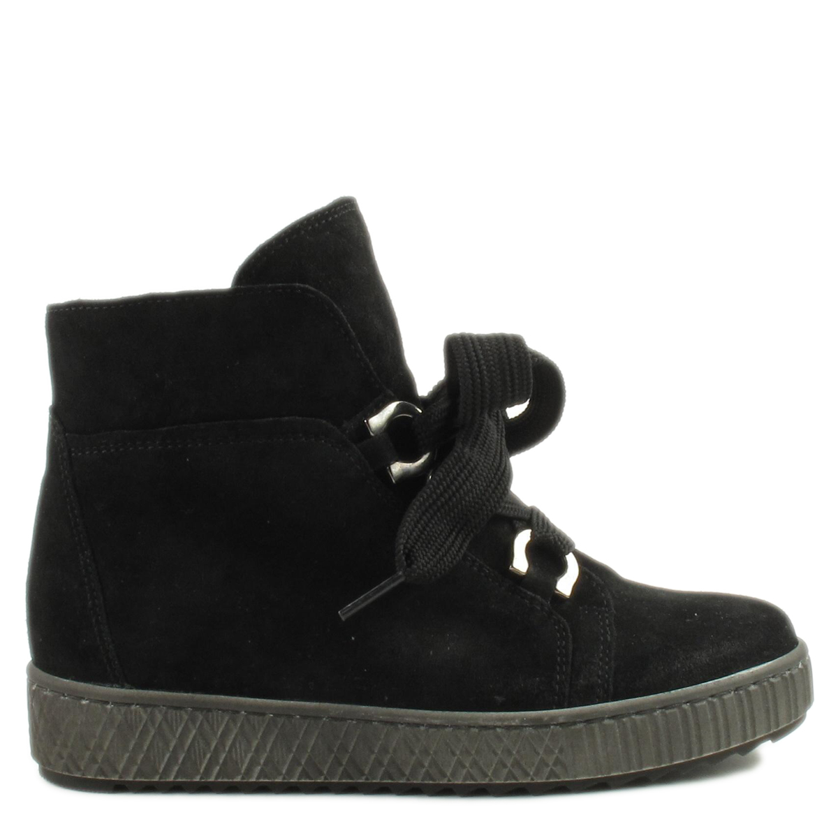 Suède Dames Dames Zwart Veterboot Gabor Gabor Veterboot dBoxeC
